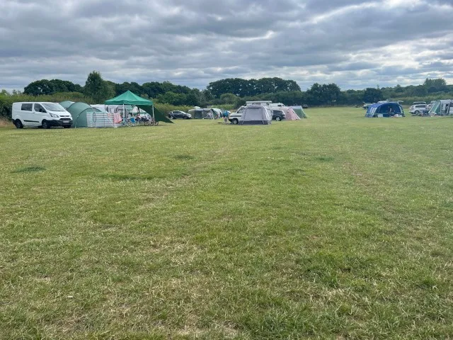 Campers in the paddocks