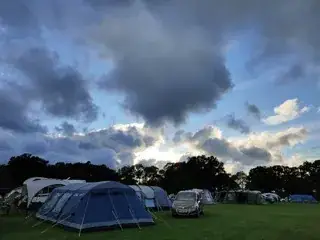 Tents in the playground field