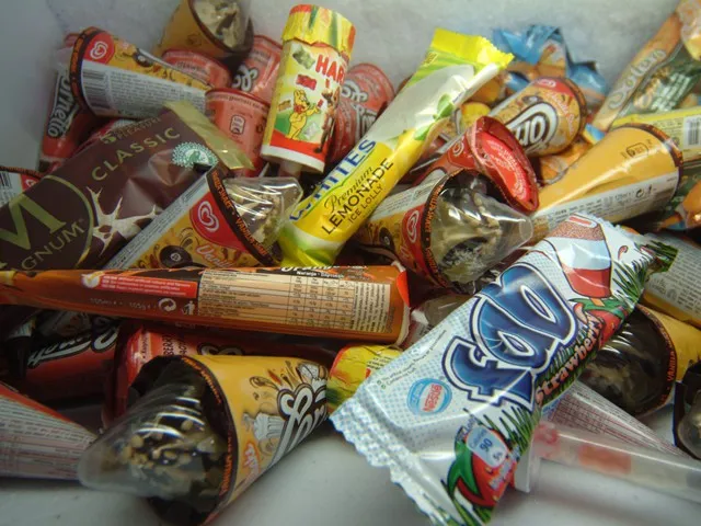 Selection of ice cream